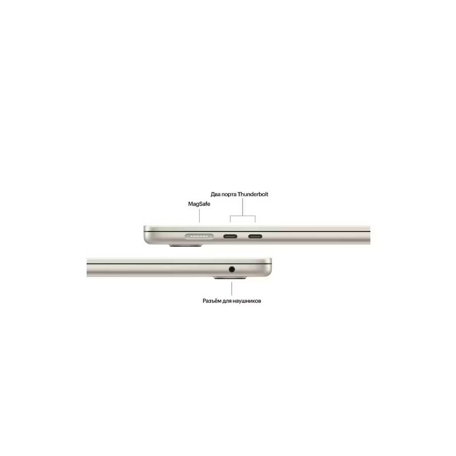 Apple MacBook Air 15 M3 8 Core/15.3"/2880x1864/16GB/512GB SSD/Apple M3 10 Core GPU/Wi-Fi/Bluetooth/macOS (MXD33) Starlight