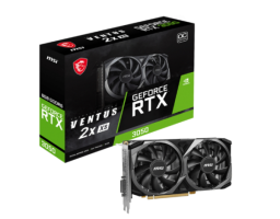 MSI RTX3050 VENTUS 2X XS 8GB OC GDDR6 128-bit DP HDMI DL-DVI-D 2FAN RTL (RTX 3050 VENTUS 2X XS 8G OC)