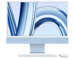 Apple iMac 24" Apple M3 3200 МГц/8192 Mb/256 Gb SSD/24" 4480х2520/Apple M3 10-core/DVD нет/MacOS (MQRQ3ZP/A) Blue