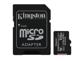 Kingston Canvas Select Plus 512Gb MicroSD + SD адаптер (SDCS2/512GB)