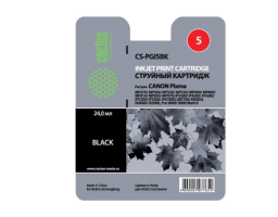 Cactus CS-PGI5BK чёрный (24 мл) для Canon Pixma MP470/MP500/MP520/MP530/MP600/MP800/MP810/MP830/MP979/iP3500/iP4200/iP4300/iP5200/iP5300/iP6700D/MX700/MX850/iX4000/iX5000/Pro 9000/9000Mark II