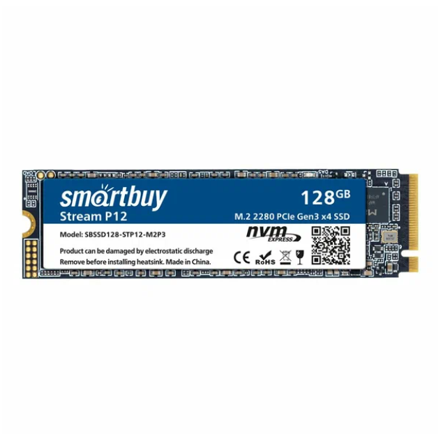 Smartbuy M.2 2280 SSD Stream P12L 128GB (SBSSD128-STP12L-M2P3)