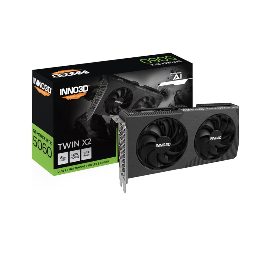 INNO3D RTX 5060 Twin X2//RTX5060, HDMI, DP*3, 8G,D7 (N50602-08D7-195071N)