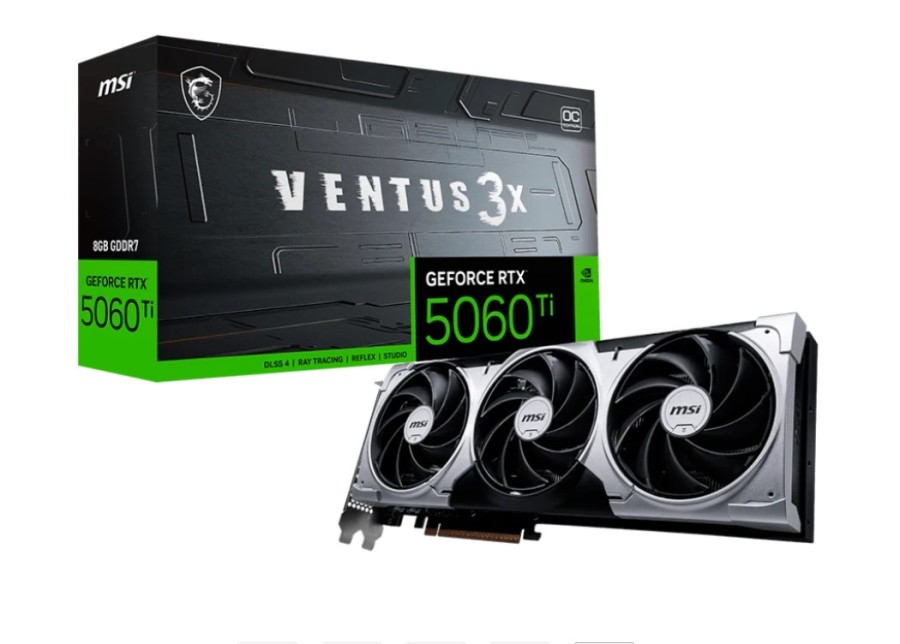 MSI OC 8Gb NVIDIA GeForce RTX 5060 Ti (RTX 5060TI 8G VENTUS 3X OC)