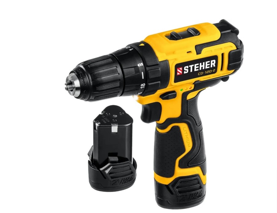 STEHER CD-120-2, 2Ач, с двумя аккумуляторами