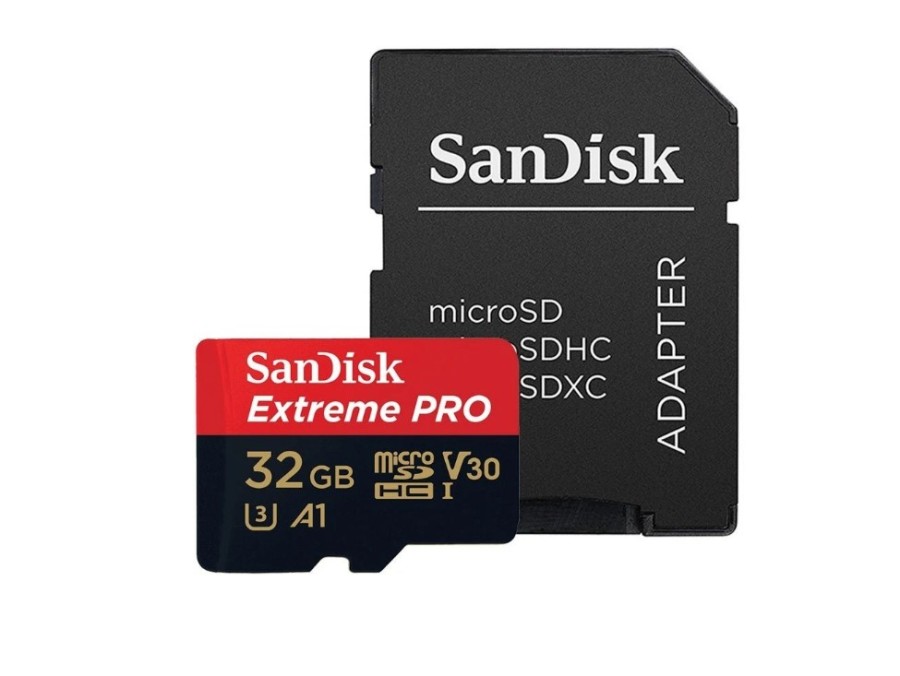 SanDisk Extreme Pro + SD адаптер 32Gb MicroSD (SDSQXCG-032G-GN6MA)