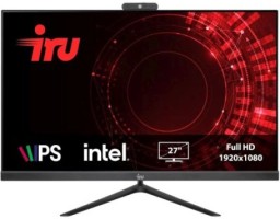 IRU Office 27IH5P Intel Core i3 10105 3700 МГц/16384 Mb/256 Gb SSD/27" Full HD 1920x1080/DVD-нет/Intel UHD Graphics 630/DOS (1865958) Черный
