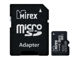 Mirex 32GB microSDHC Class 10 UHS-I (SD адаптер) (13613-ADSUHS32)