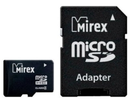 Mirex microSDHC Class 4 4GB + SD adapter (13613-ADTMSD04)