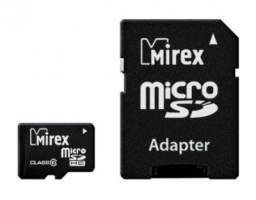 Mirex microSDHC Class 10 8GB + SD adapter (13613-AD10SD08)
