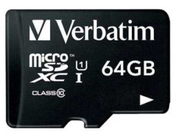 Verbatim 64Gb + SD адаптер (44084)