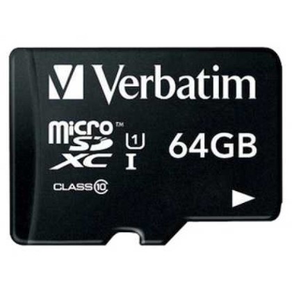 Verbatim 64Gb + SD адаптер (44084)